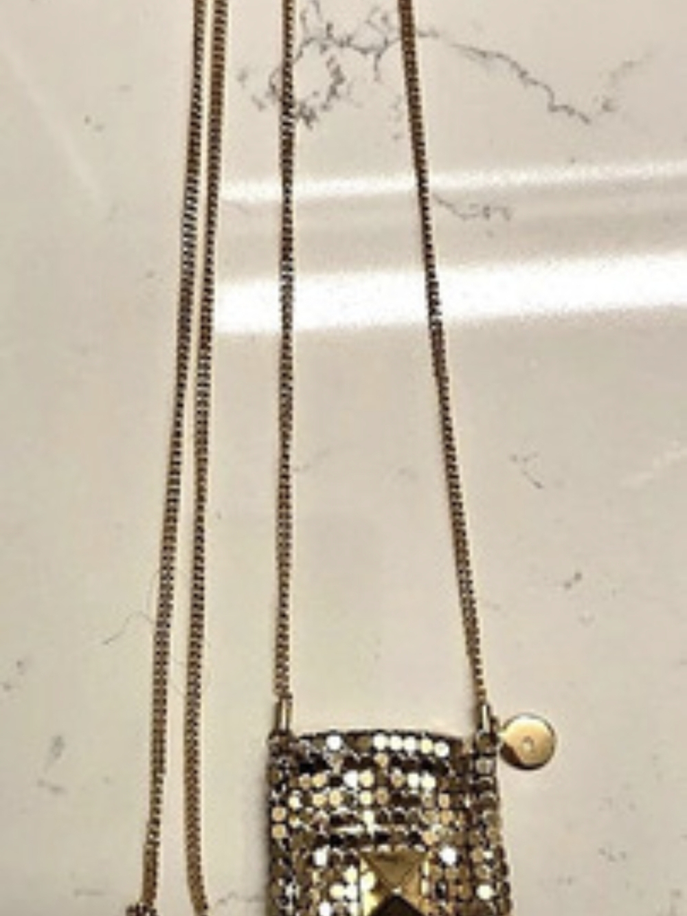 Madden NYC 24" Gold Tone Satchel Necklace